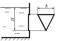 В вертикальной стенке (рис. 3.23) имеется отверстие, перекрываемое щитом в виде равностороннего треугольника