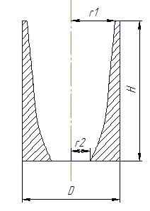Отливка пустотелых чугунных цилиндров высотой Н = 300 мм производится центробежным способом.