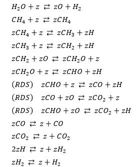 для реакций в процессе конверсии водяного пара для реакций в процессе конверсии водяного пара