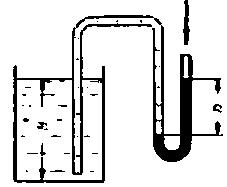 Для измерения уровня жидкости в сосуде иногда используется устройство, схема которого изображена