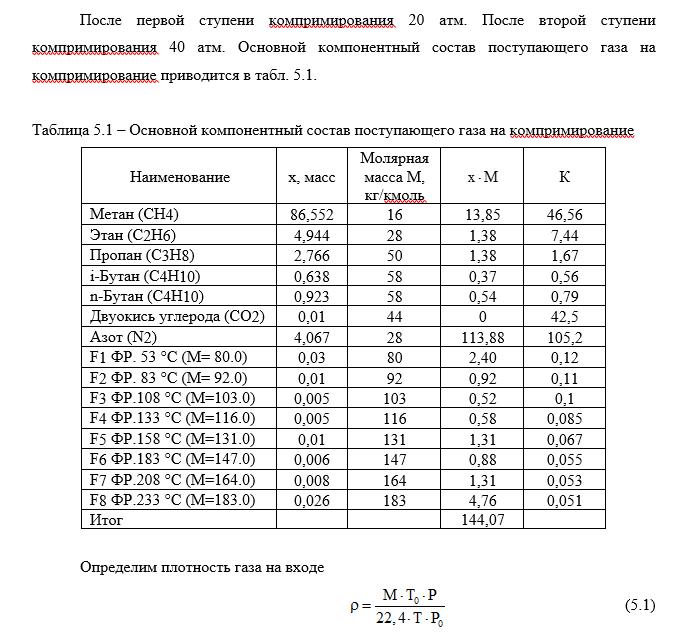 Расчет оборудования ЛПУМГ